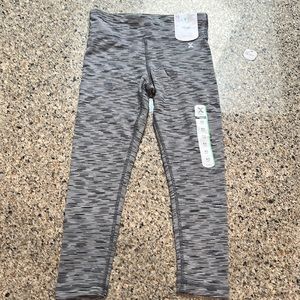 Xersion fleece lined mid-rise leggings, little girl XS